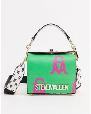 Steve Madden Bkinder Logo Printed Cross Body Bag - Green