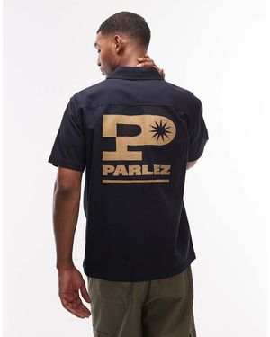 Parlez Jack Short Sleeve Back Print Shirt - Blue