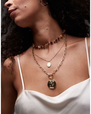 TOPSHOP Nealy - collier multi-rangs avec breloque - Multicolore