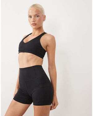 4505 Hourglass Active Waist Snatching High Rise 13cm legging Shorts - Black