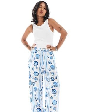 Vero Moda Straight Leg Trousers - Blue