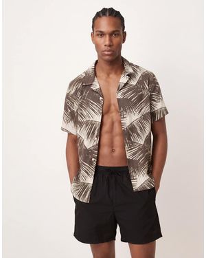 Calvin Klein Drawstring Swim Shorts - Natural