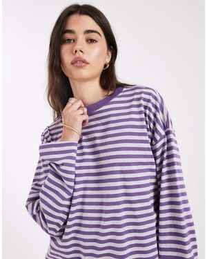 Cotton On Oversized Boxy Long Sleeve T-shirt - Purple