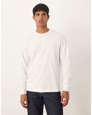 ARKET T-shirt oversize à manches longues en pur coton - Blanc