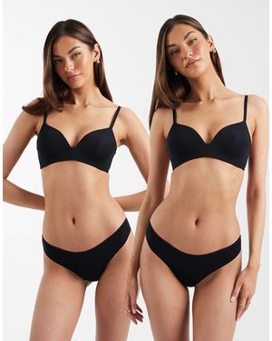 ONLY 2 Pack Thong - Black
