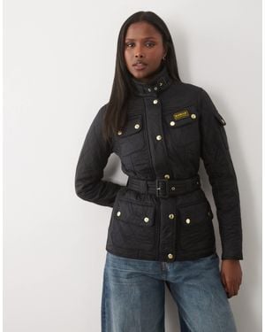Barbour Polarquilt - veste matelassée ceinturée - Noir