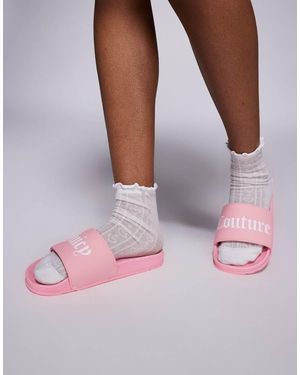 Juicy Couture Carmen Collegiate Pu Slider - Pink