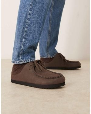 ASOS Mocasines Marrones Estilo Mules Con Lazada De Antelina De - Azul