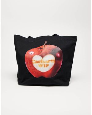 Carhartt Spolied Apple Canvas Tote Bag - Black