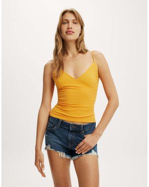 Cotton On Fern Wrap Cami - Blue