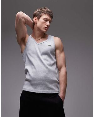 Lacoste Ribbed Tank Top - Grey