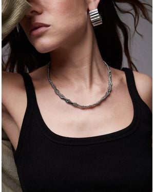 Mango Twisted Chain Necklace - Black