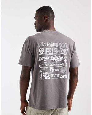 Levi's T-Shirt Met Vintage Print - Grijs