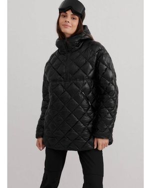 Aim'n Glossy Luxe Quilted Anorak - Black