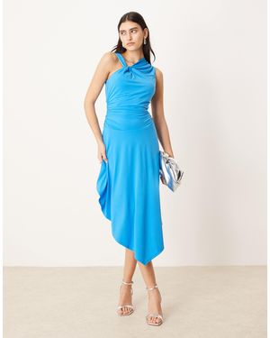 Abercrombie & Fitch – langärmliges maxikleid - Blau