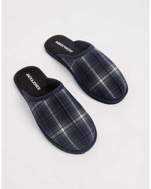 Jack & Jones Check Slipper - Blue