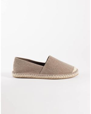 ASOS Espadrilles With Raffia Toe Cap - White