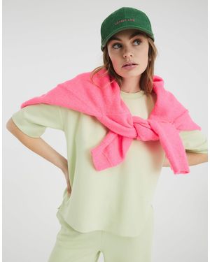 River Island – kastiges t-shirt - Pink