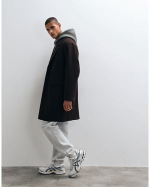 ASOS Wool Look Longline Coat - White