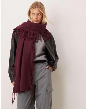 ASOS Super Soft Woven Scarf With Side Tassels - Red