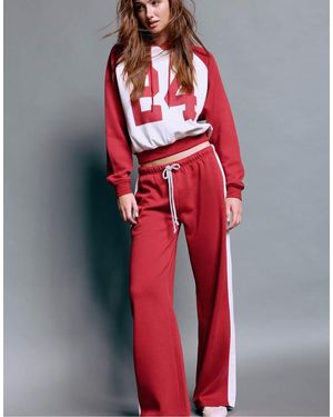 Stradivarius Straight-leg Side-stripe joggers - Red