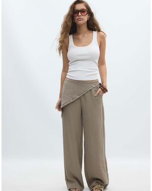 Stradivarius Flowing Scarf Trousers - Multicolour