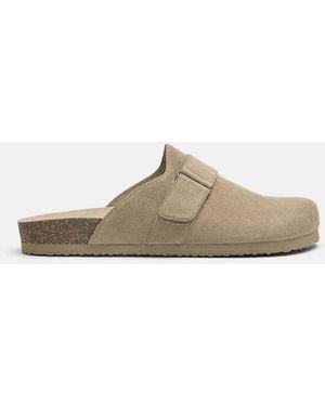 Pull&Bear Buckle Clogs - White