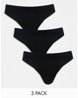 Weekday Cat Seamless Brief 3-Pack - Black