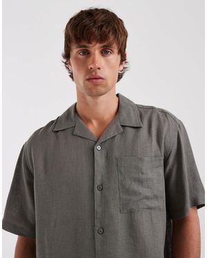 Only & Sons Linen Rich Relaxed Shirt - Grey