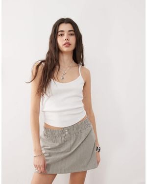 Collusion Ribbed Cami Top - White