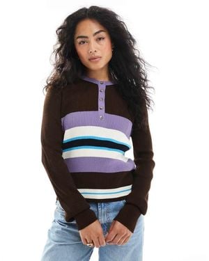 ASOS Knit Henley Top - Blue
