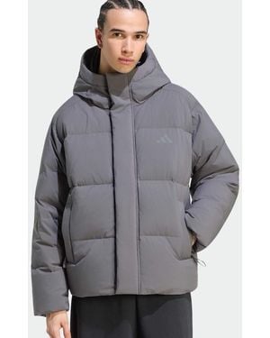 adidas Originals Helionic Down Puffer Hooded Jacket - Grey
