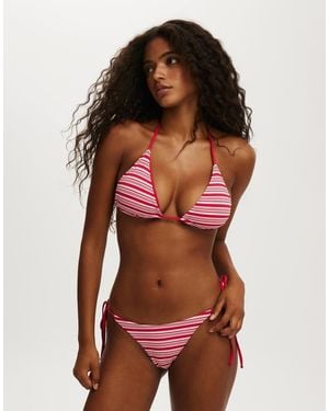 Cotton On String Triangle Bikini Top - Red