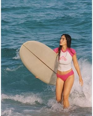 Roxy X Juicy Couture Raglan Swim Top - Blue