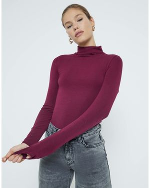 River Island – langärmliges rollkragenoberteil - Lila