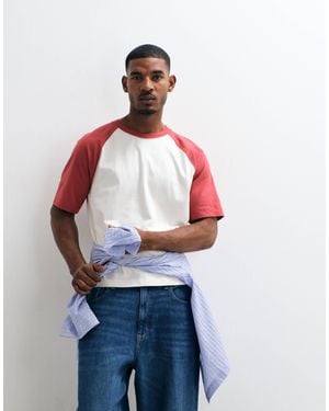 Hollister Heavyweight Boxy Raglan T-shirt - Red