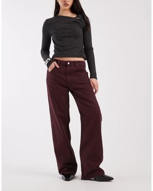 ASOS Low Rise Baggy Jeans - Red