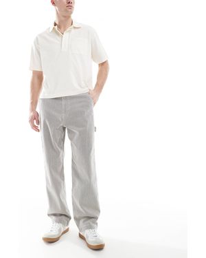 Hollister Jean baggy style charpentier à rayures hickory - bleu - Blanc