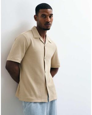 ARKET Camisa De Manga Corta De Punto Gofrado En-Neutro