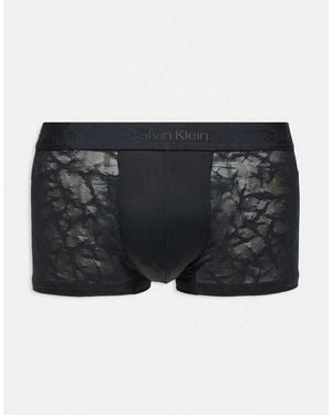 Calvin Klein Sculpt Low Rise Mesh Trunks - Black