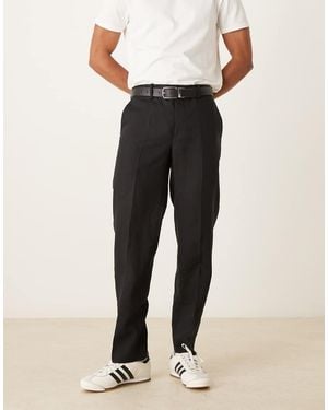 Mango Tapered Tailored Trouser - Black