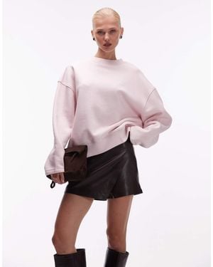 ASOS Premium 500Gsm Cocoon Sleeve Sweatshirt - Pink