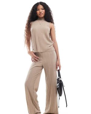 Vero Moda Pantaloni Plissé Color Pietra - Neutro