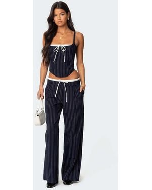 Edikted Peekaboo Drawstring Trousers - Blue