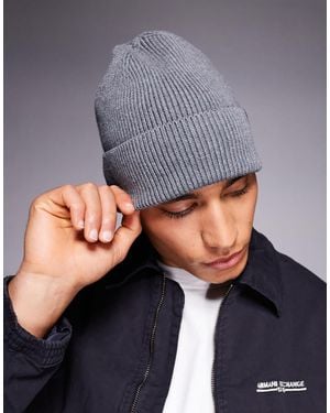 River Island Knitted Fisherman Beanie - Gray