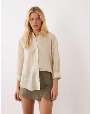 Mango Ketina Classic Shirt - Natural