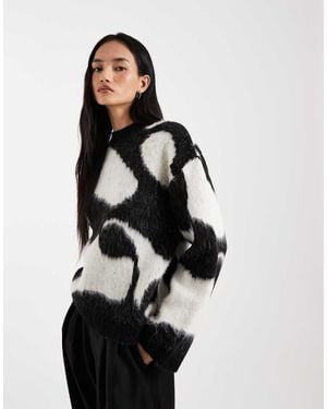 ASOS Knitted Brushed Jumper - Black