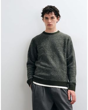 Jack & Jones Premium Ribbed Knit Sweater - Gray