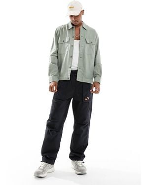 Only & Sons – hemdjacke aus einer leinenmischung - Grün