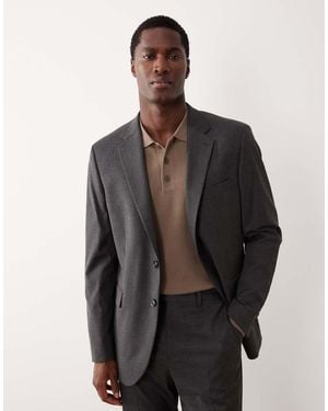 Mango Americana De Sastre De Corte Slim Milan De (Parte De Un Conjunto) - Gris